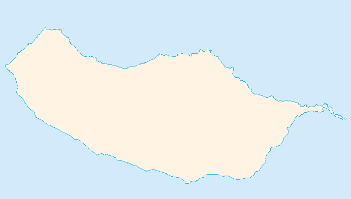 Madeira island map with tour locations